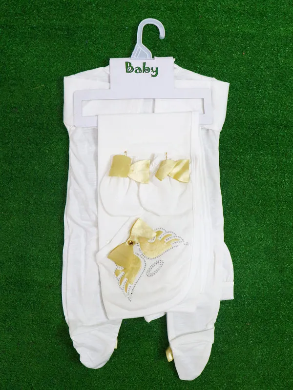 0Mth - 3Mth Bow Golden 5Pcs Gift Set For Newborn NBGS46