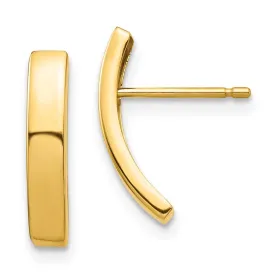 14k Curved Bar Post Earrings