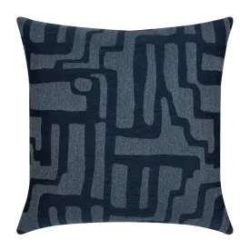 20" Square Elaine Smith Pillow  Noble Indigo