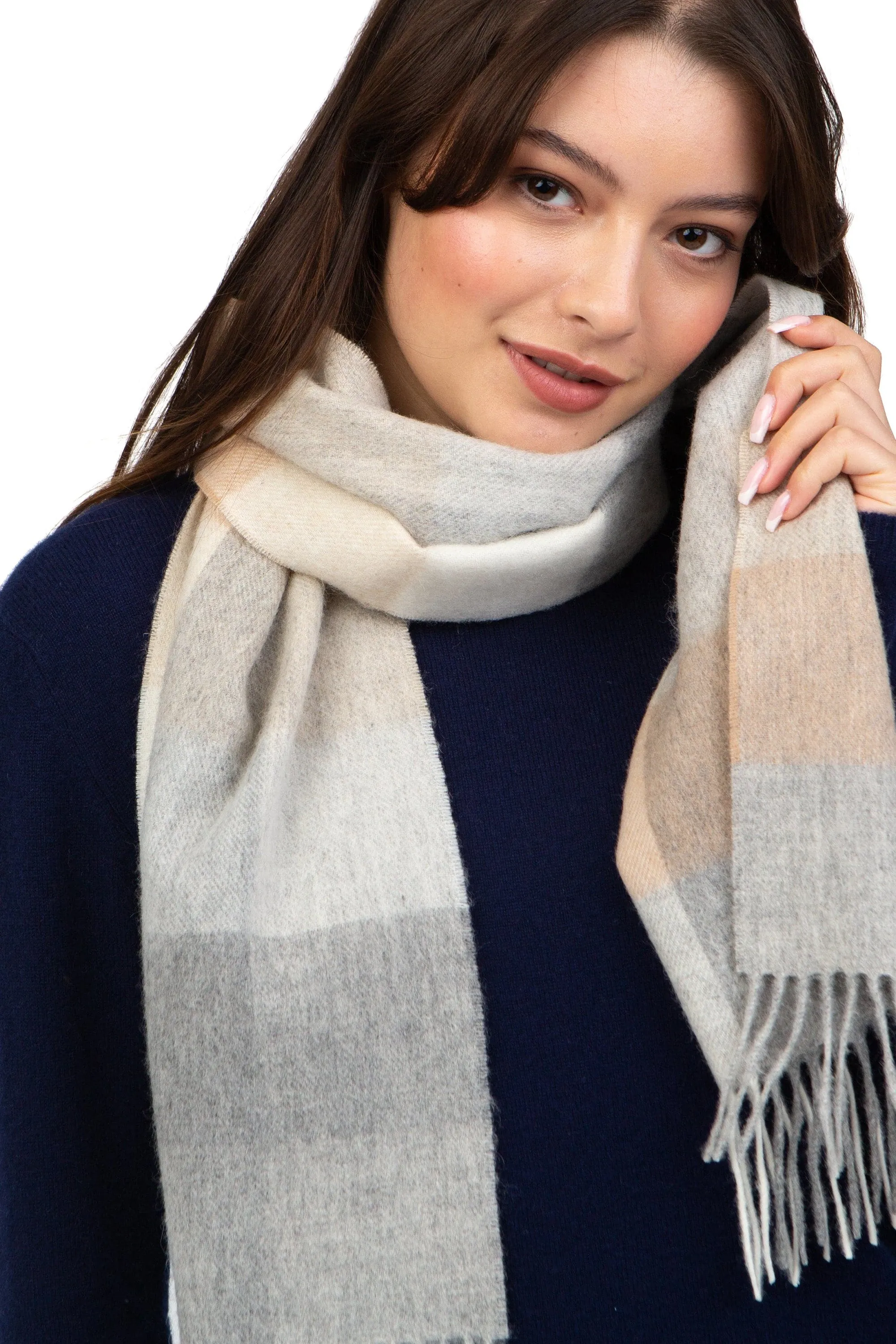 3 Square Cashmere Scarf - Coastal