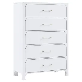 Anastasia 5-drawer Bedroom Chest Pearl White