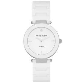 Anne Klein White Ceramic Bracelet Ladies Watch AK/1019WTWT