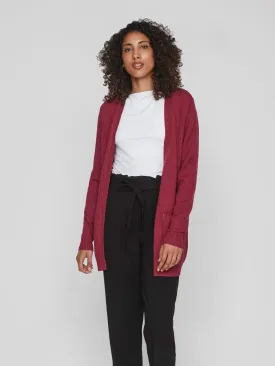 ASHLEY OPEN KNIT CARDIGAN (BEET RED)