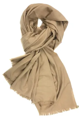 Beige Silk Cashmere Men Scarf