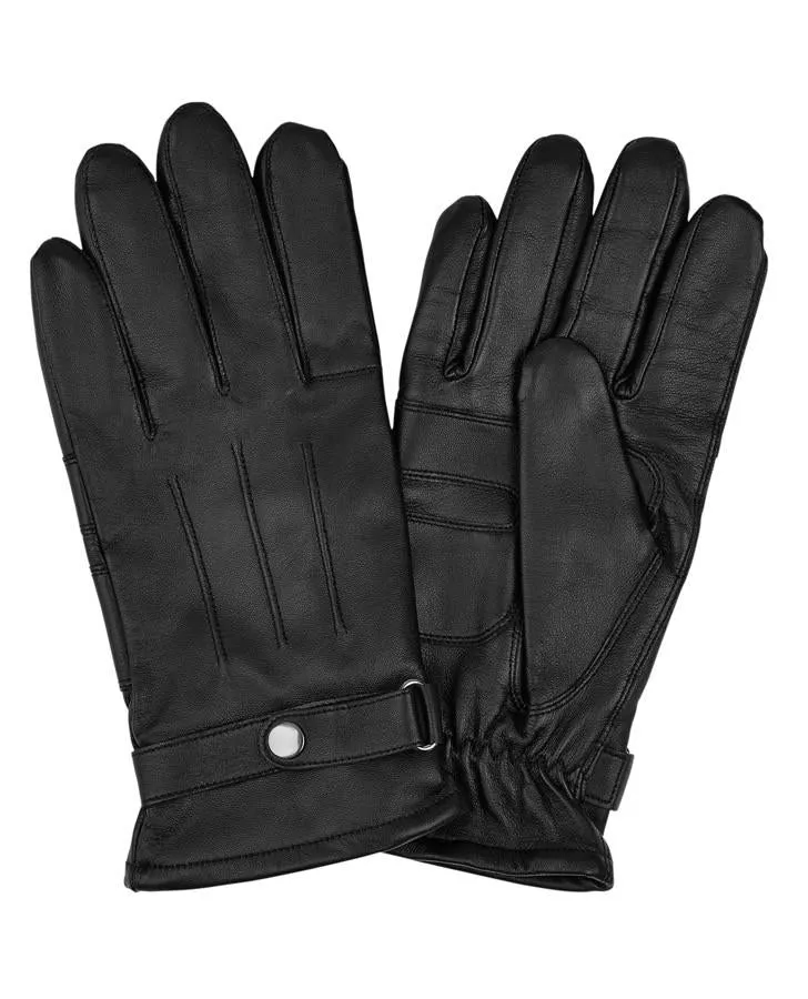 Black Leather Gloves