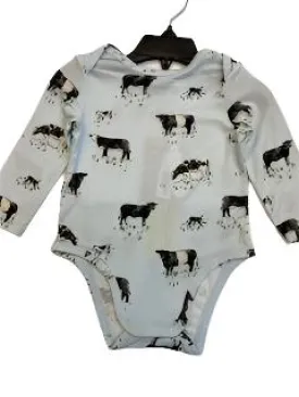 Body Suit Baby - Snap bottom - Cows - Bamboo