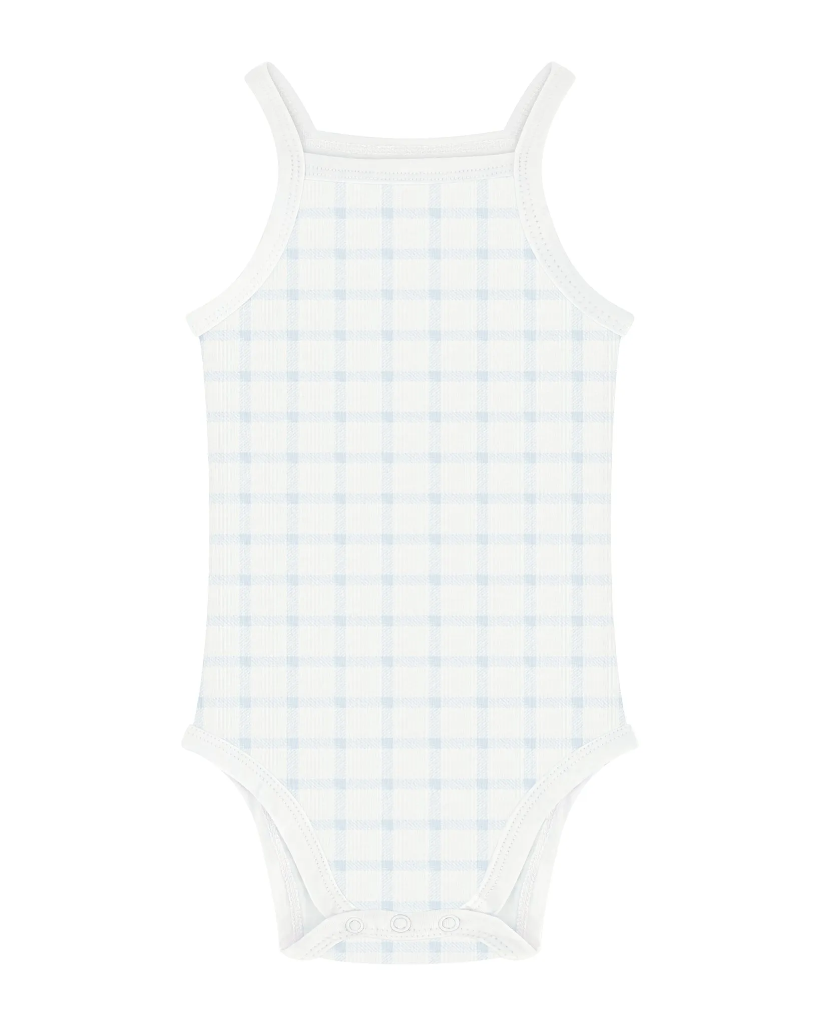 Boys Gingham Sleeveless Bodysuits