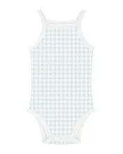 Boys Gingham Sleeveless Bodysuits