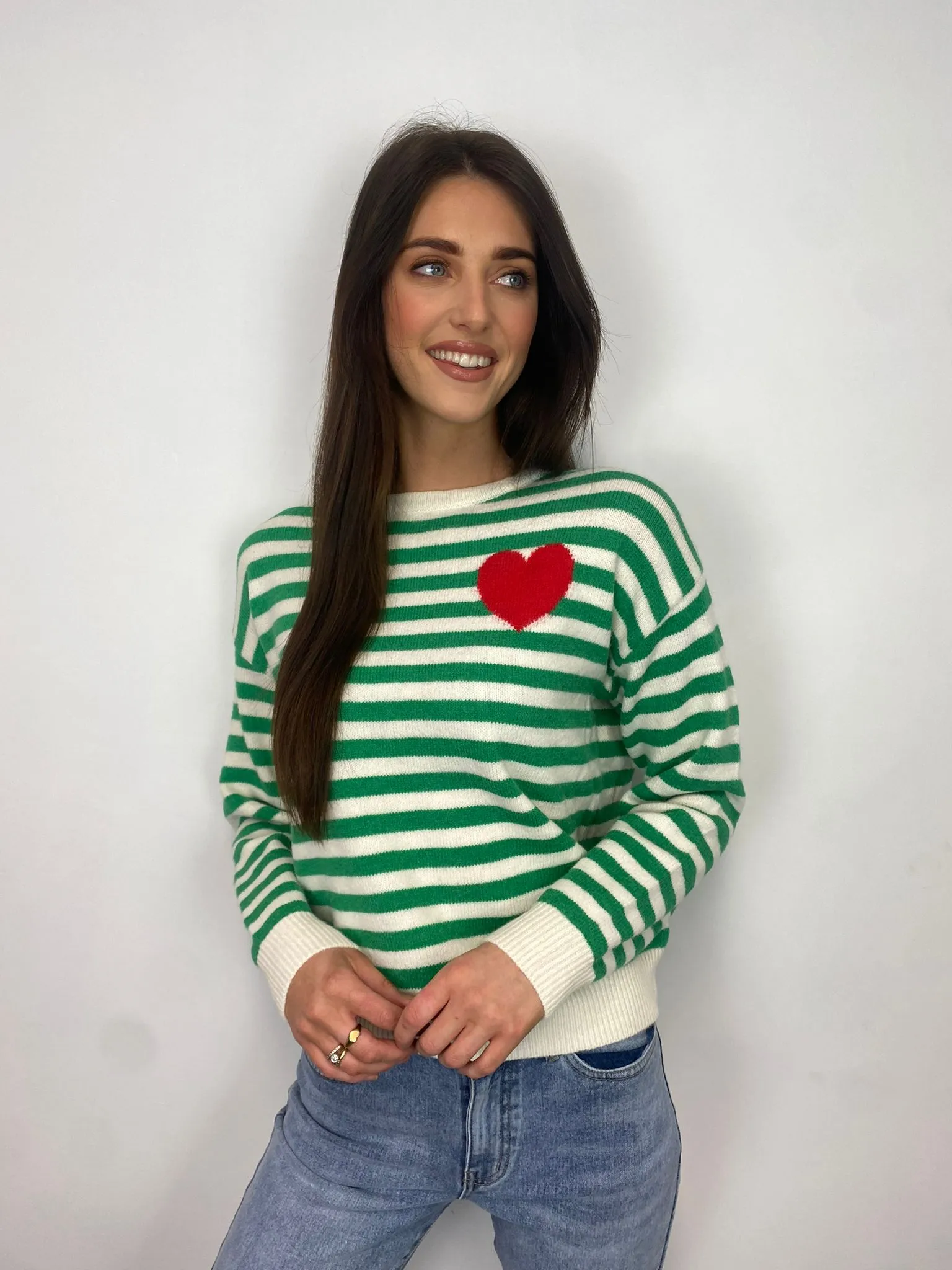 Bronwyn Jumper (Green Stripe)