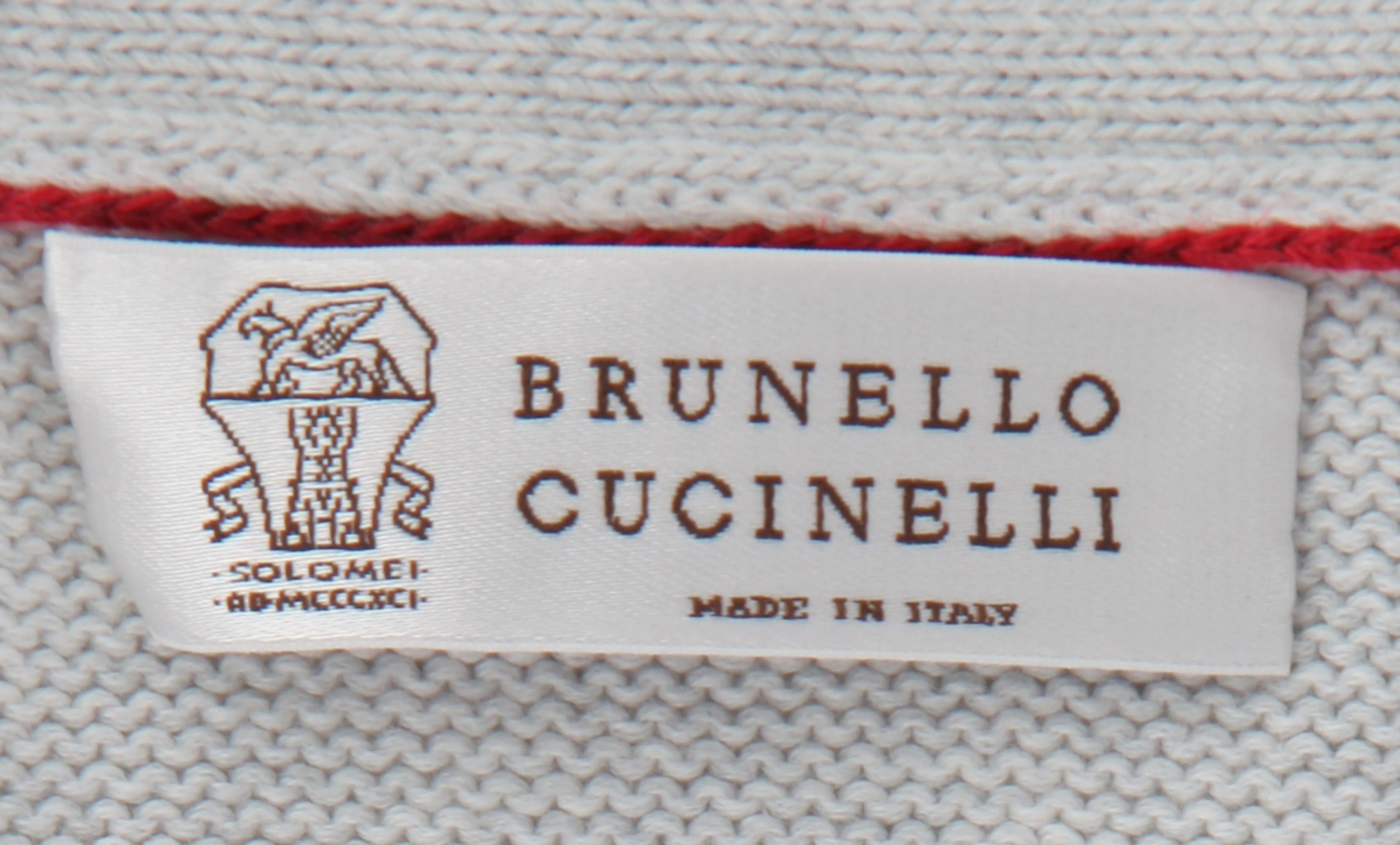 Brunello Cucinelli Light Gray V-Neck Cardigan