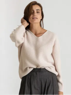 Cashmere sweater "Maya" - pearl