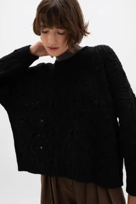 Chunky Lace Stitch Cashmere Jumper