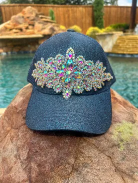 Dem Boys Glitter Jeweled Detail Cap - Navy