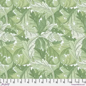 Fabric ACANTHUS GREEN, from Leicester Collection, Original Morris & Co for Free Spirit, PWWM027.GREEN