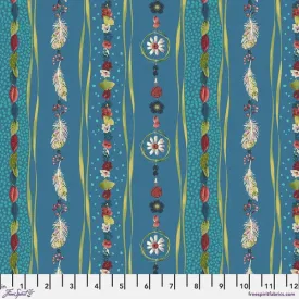 Fabric Offerings - Blue by Odile Bailloeul from Land Art 2 Collection for Free Spirit, PWOB067.BLUE