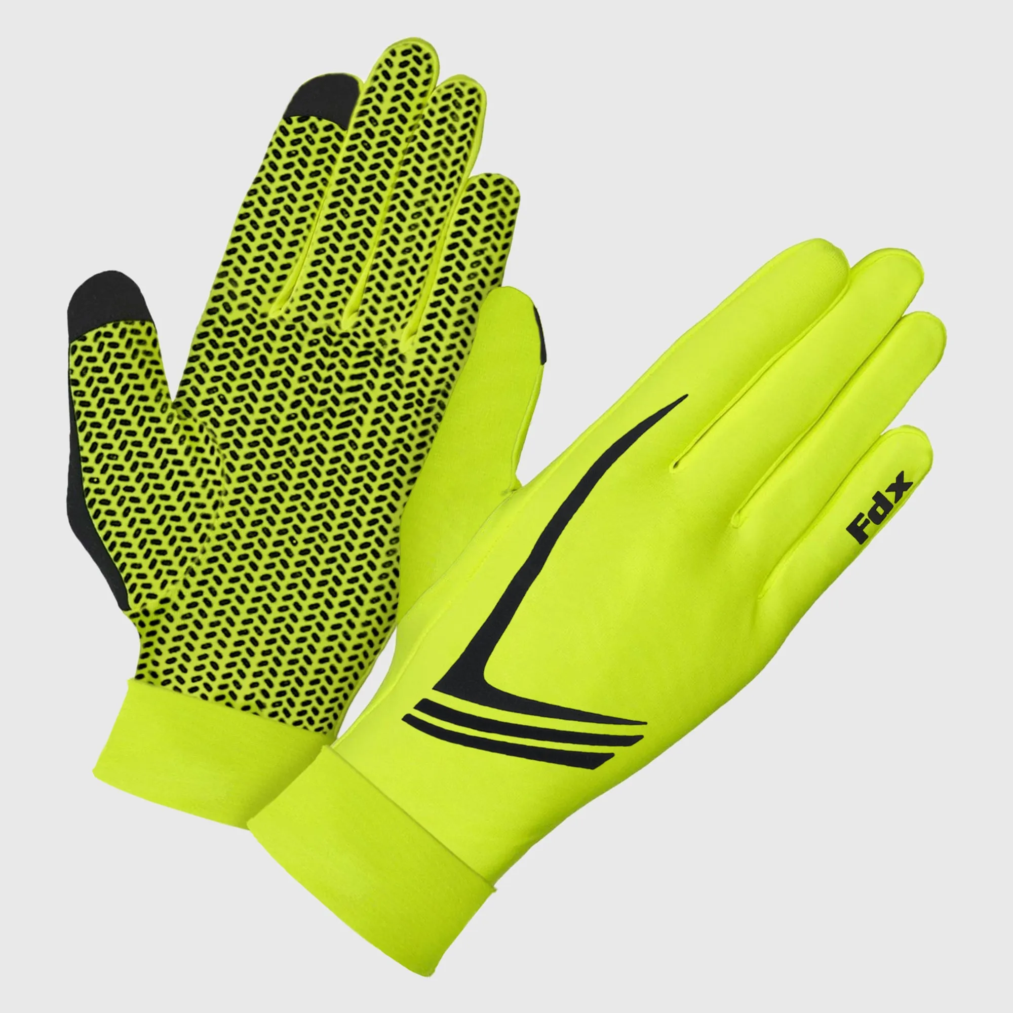 Fdx Aero Yellow Full Finger Winter Cycling Gloves