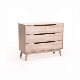 FIN DELUXE 6 DRAWER DRESSER