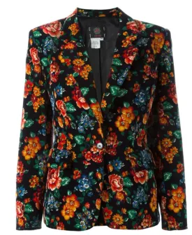 Floral Print Slim Fit Blazer