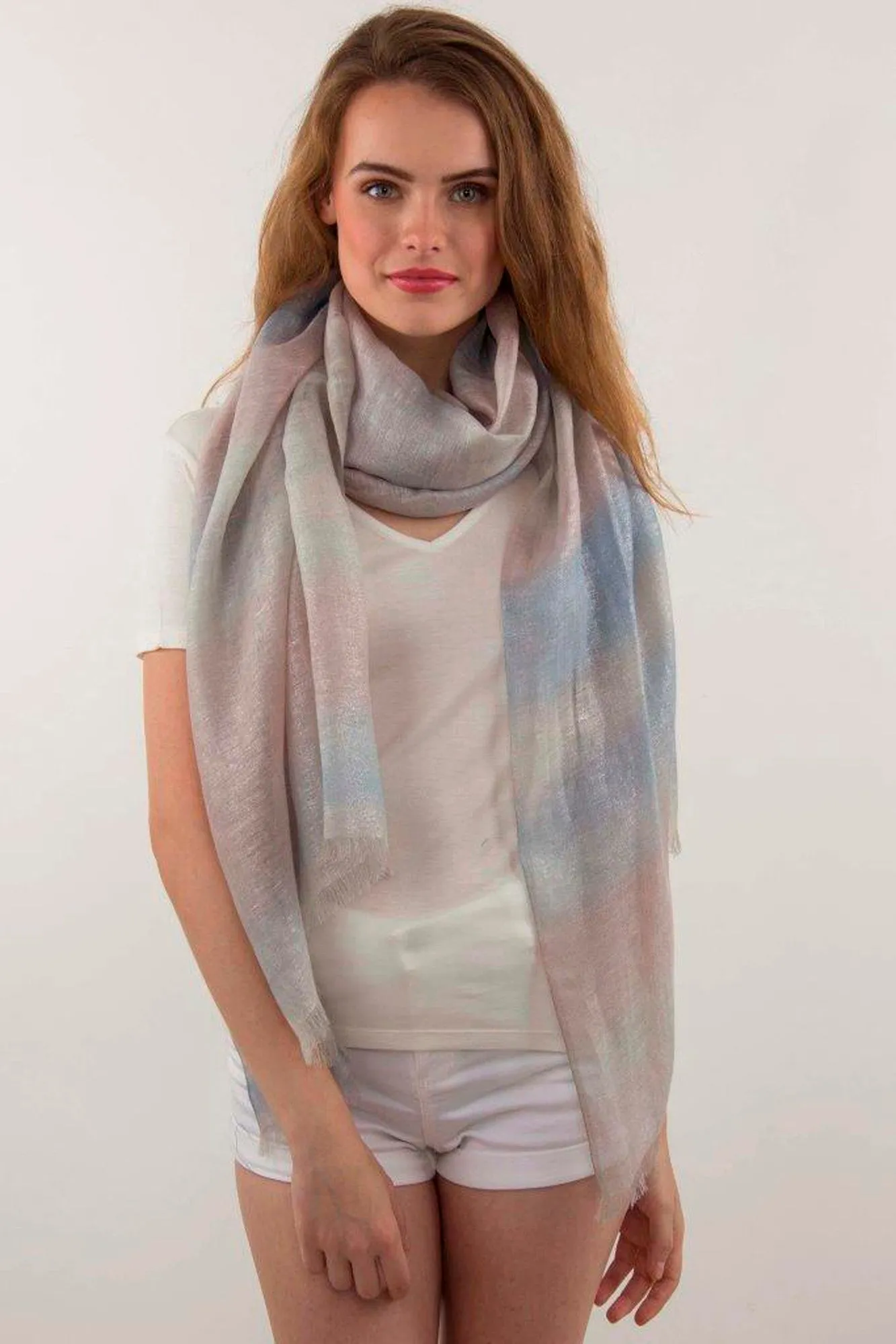 Galaxy Silk Linen Cashmere Scarf