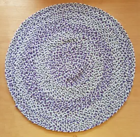 Handmade Coaster Centrepiece Green Purple Cream