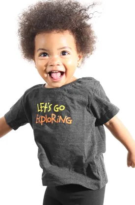 Let's Go Exploring (Baby Black Heather Tee)