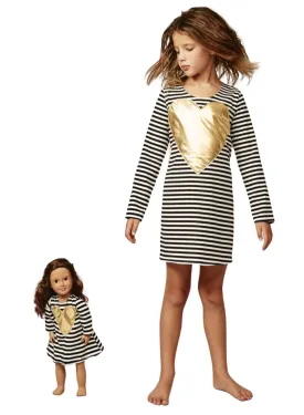 Mini & Me Set - Golden Heart Tunic 