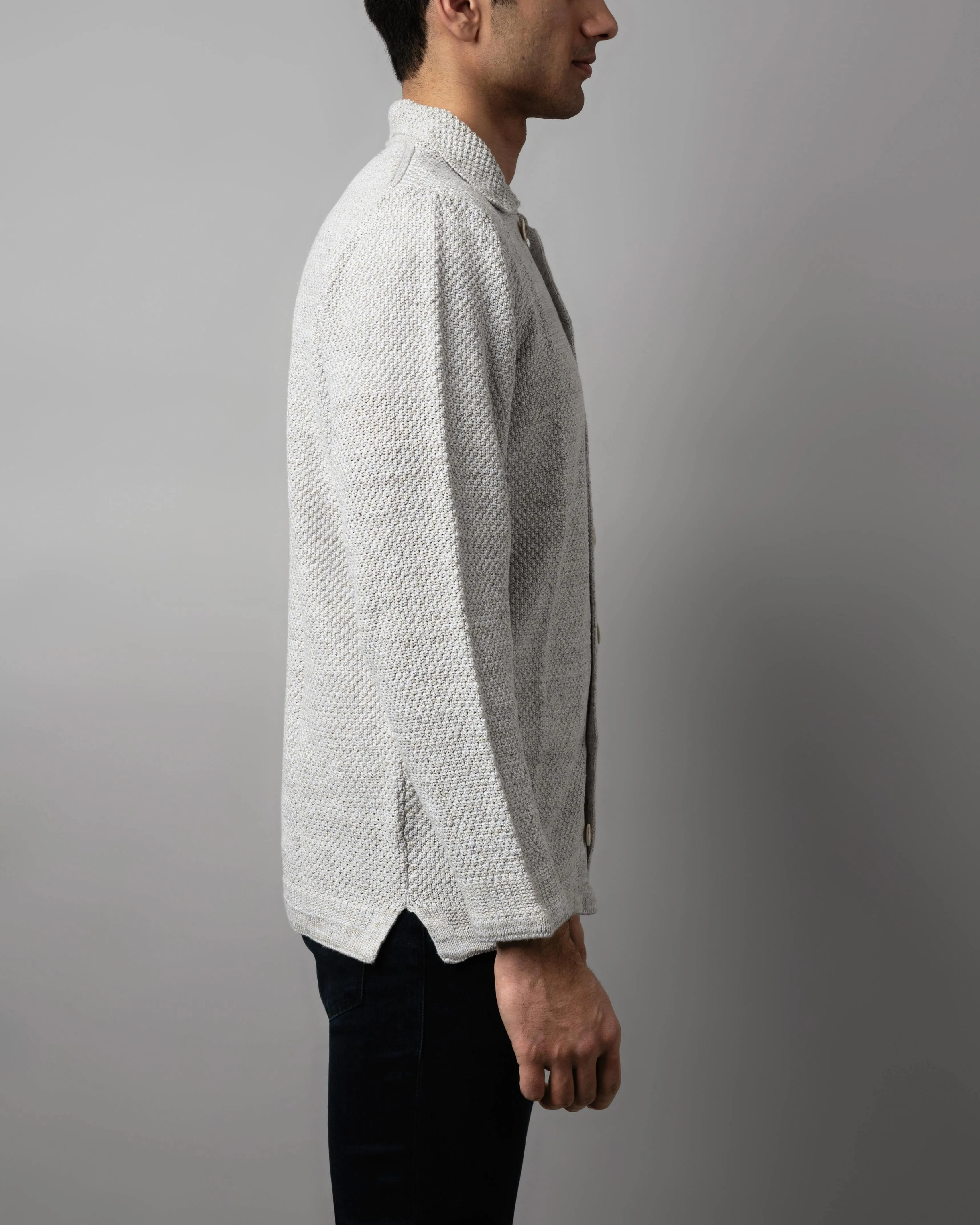 Moss Stitch Shirt Jacket