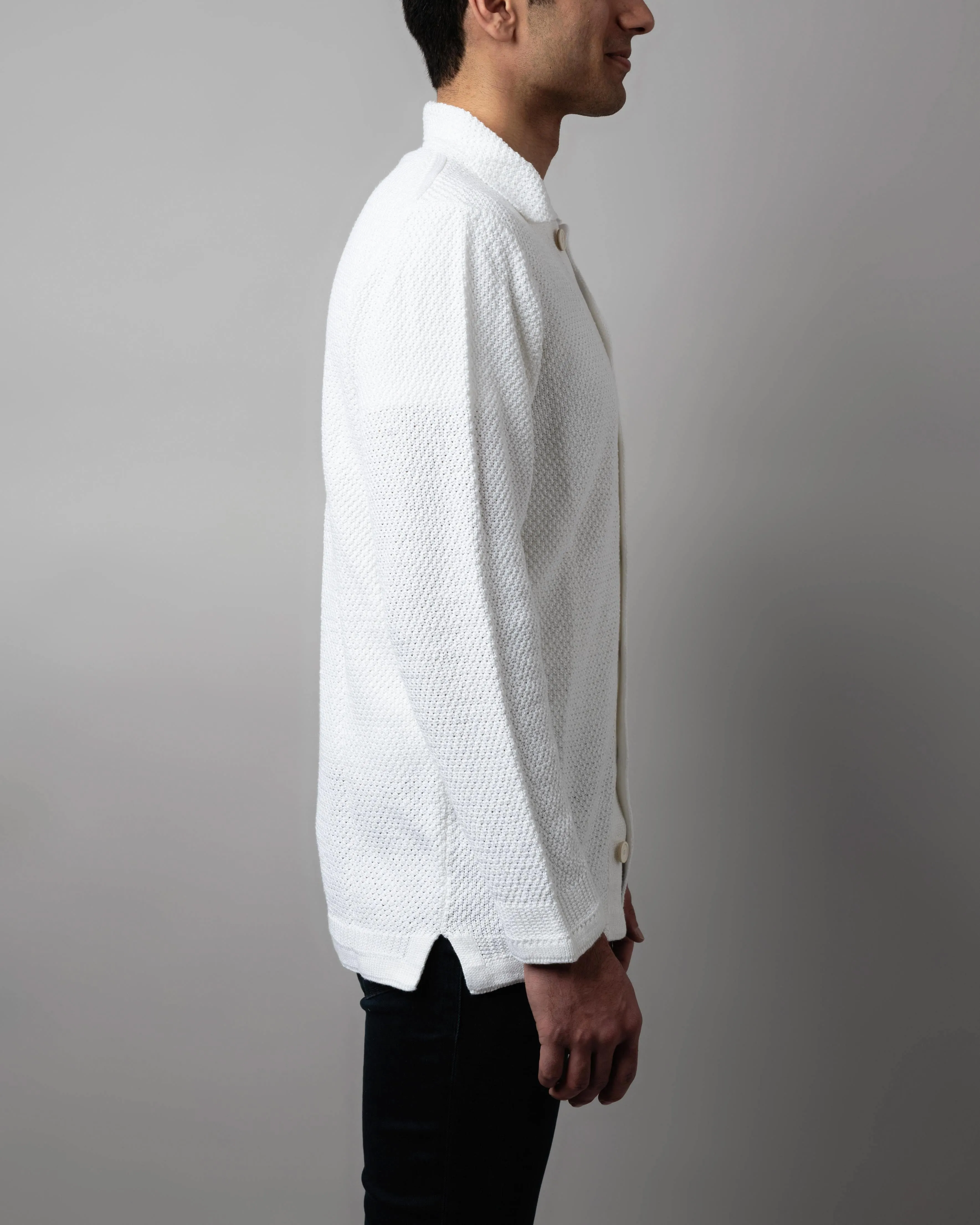 Moss Stitch Shirt Jacket