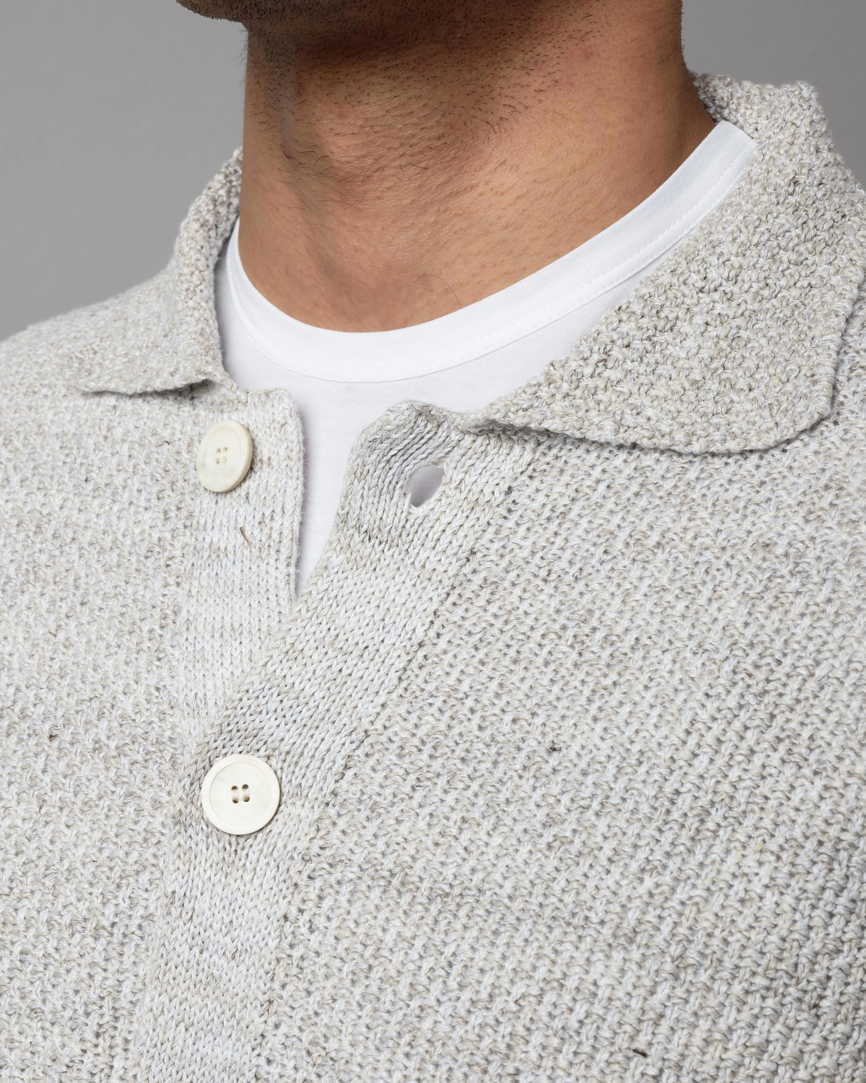 Moss Stitch Shirt Jacket