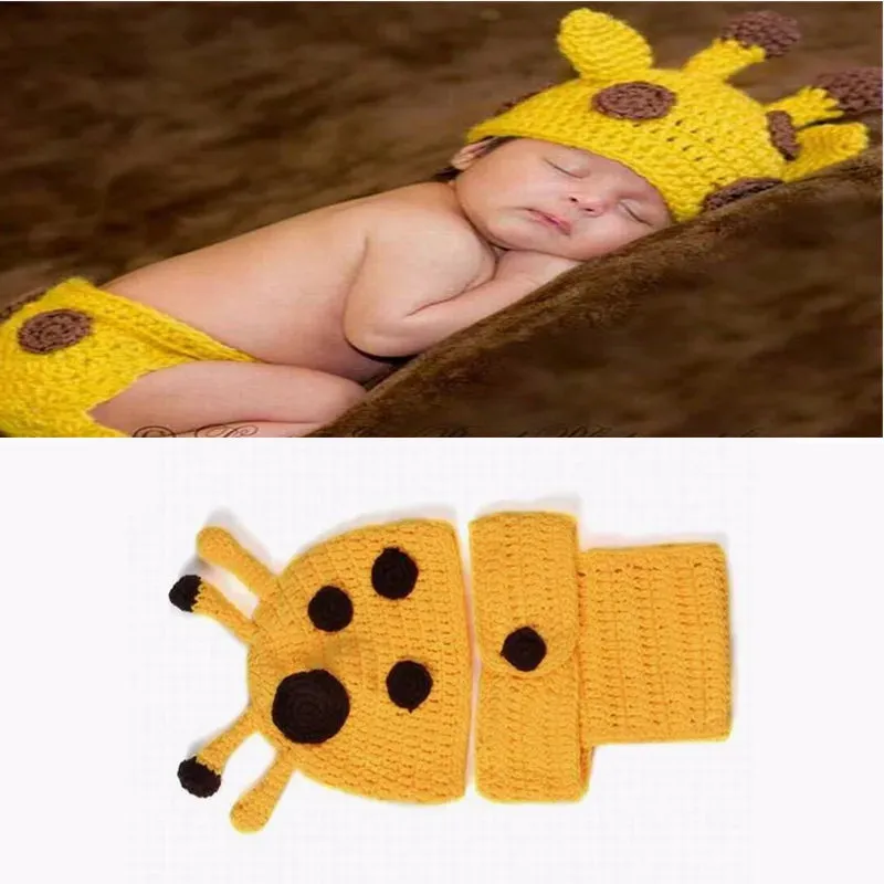 Newborn Photography Props Crochet Animals Outfit, Baby Photo Accessories Girl Boy Knitted Outfit