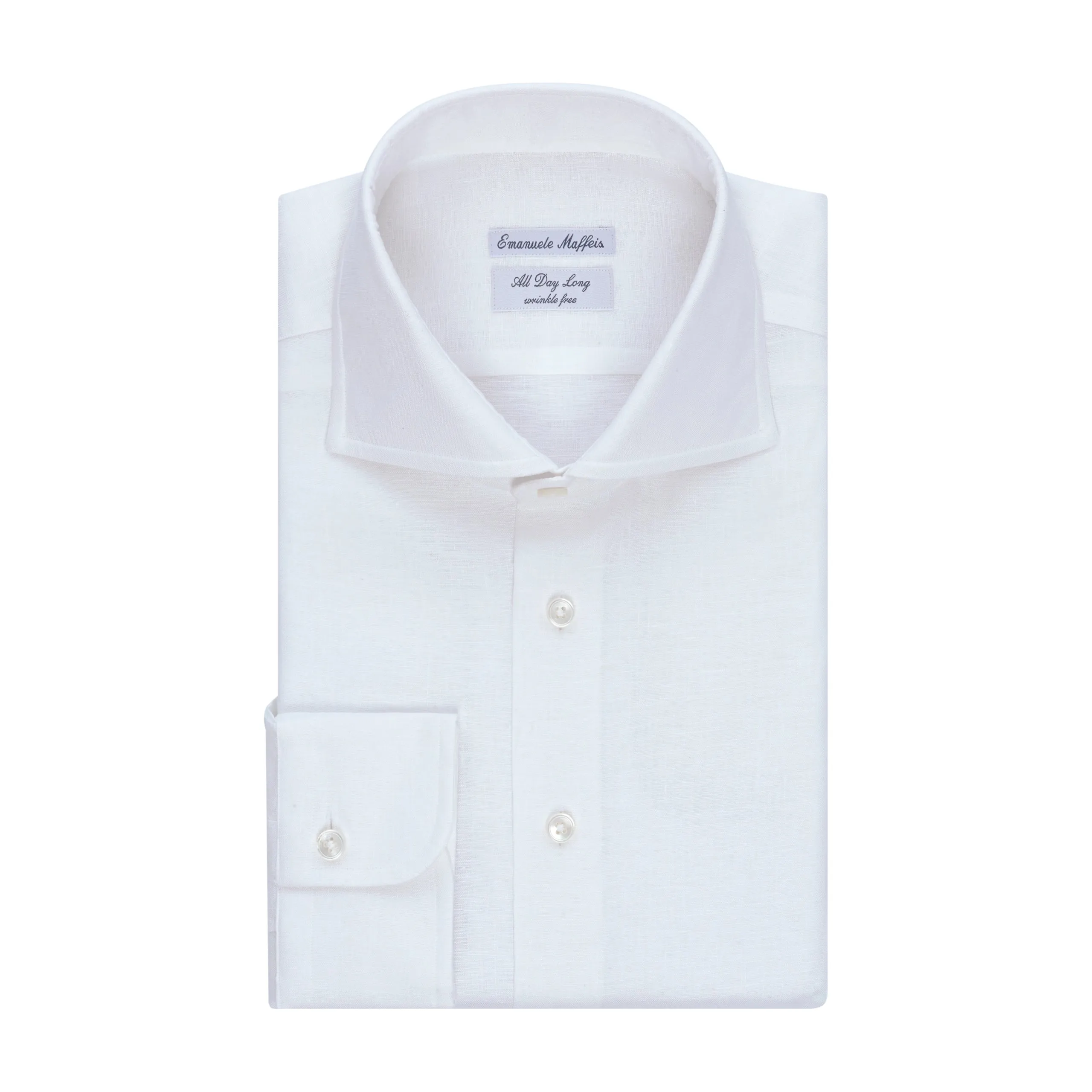 "All Day Long" Linen Shirt in White