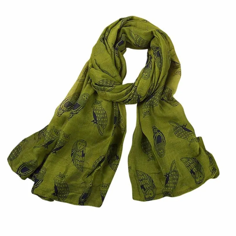 "The Owl" Women's Long Scarf