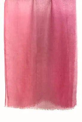 Rose Ombre Silk Linen Cashmere Scarf