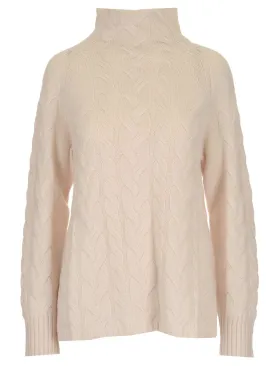 'S Max Mara High-Neck Cable Knit Sweater