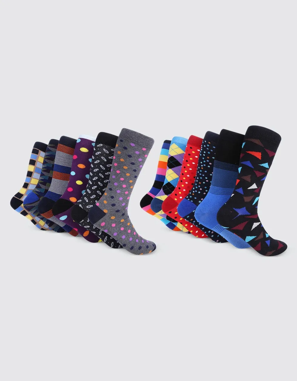 Sensational Fun Dress Socks 12 Pack