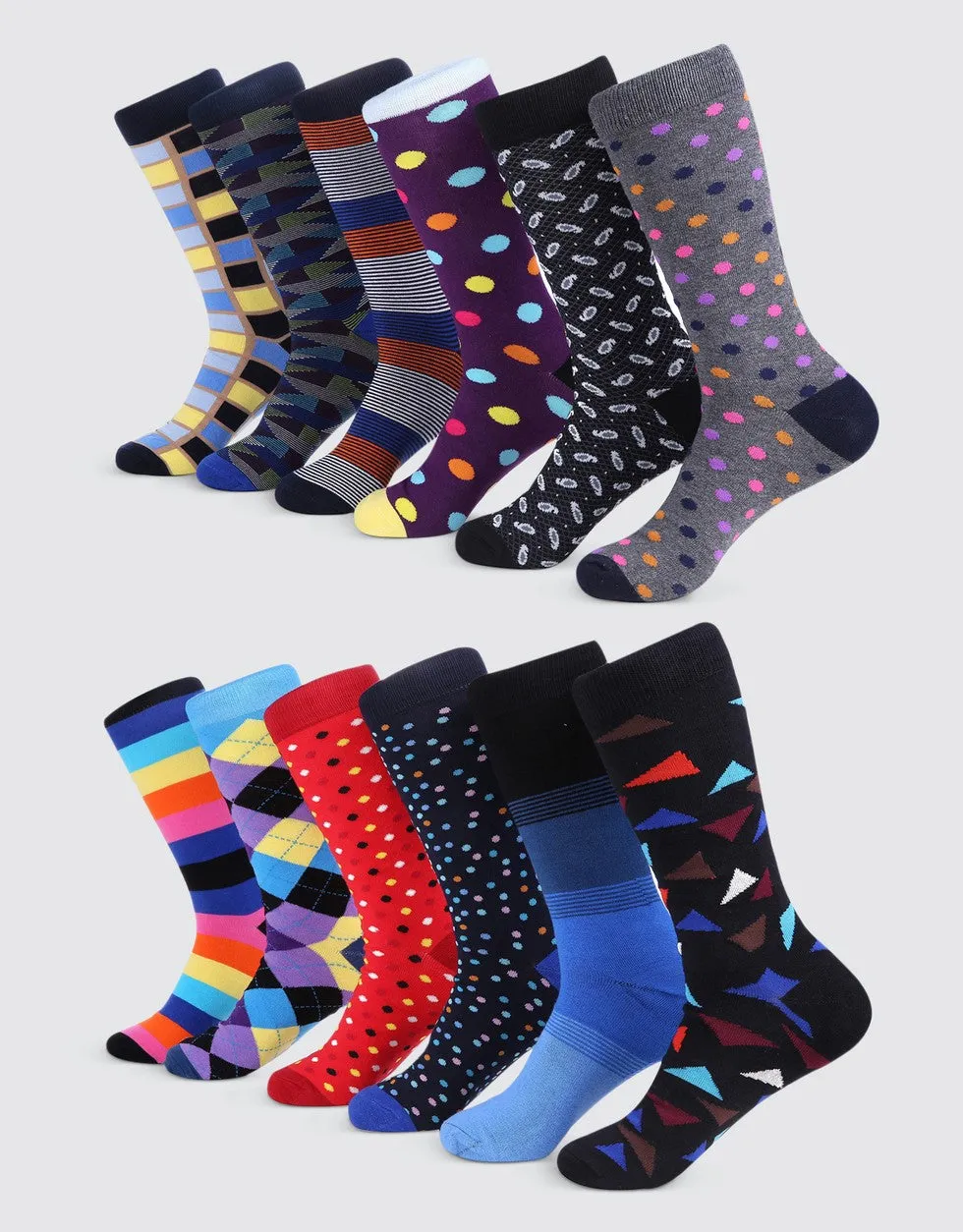 Sensational Fun Dress Socks 12 Pack