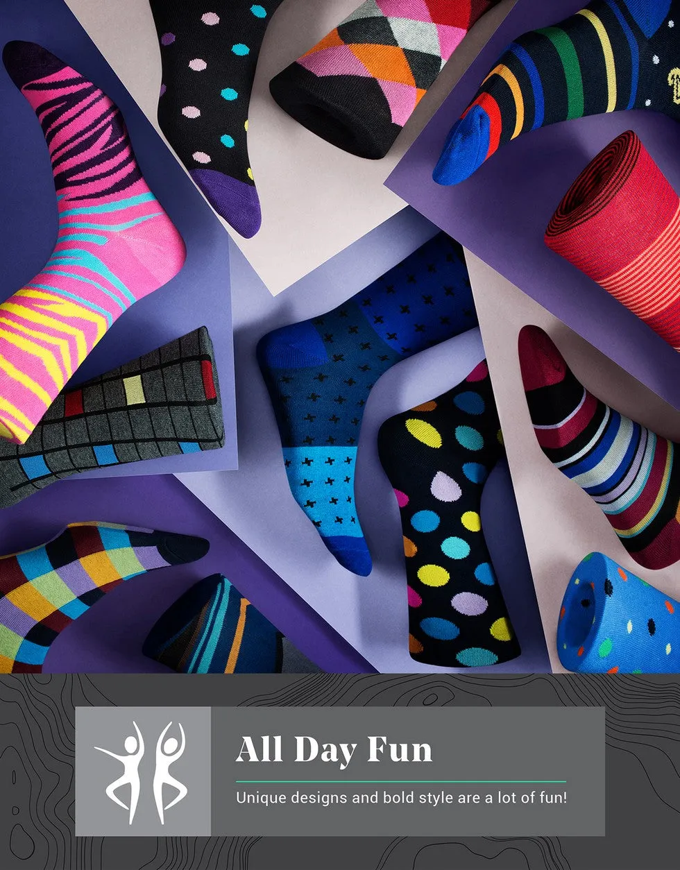 Sensational Fun Dress Socks 12 Pack