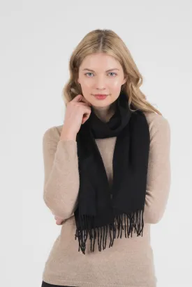 Solid Cashmere Scarf - Black