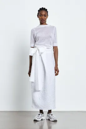 VIVIAN | SKIRT BORAGE CLOQUÉ WHITE