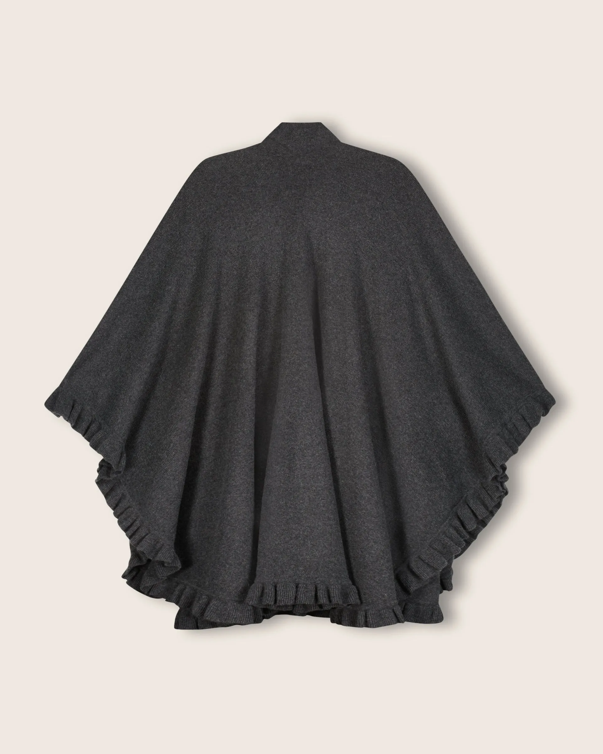 Volant Knitted Cashmere Cape