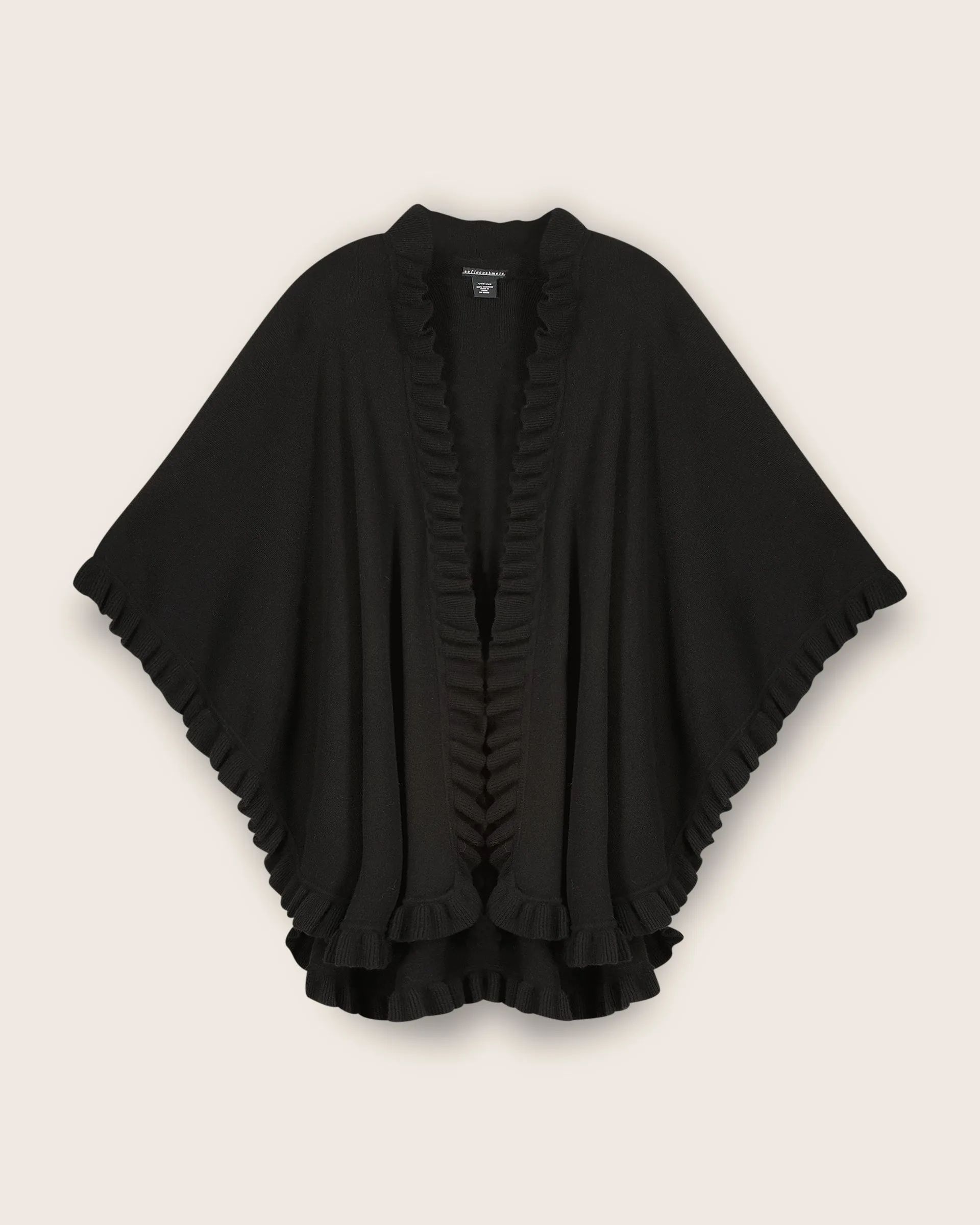 Volant Knitted Cashmere Cape